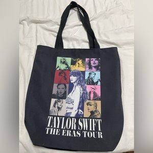 Taylor Swift The Eras Tour officially licensed merch Tote Bag black CONCERT ONLY